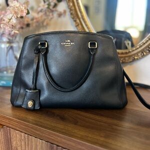 Coach Black Leather Shoulder Bag